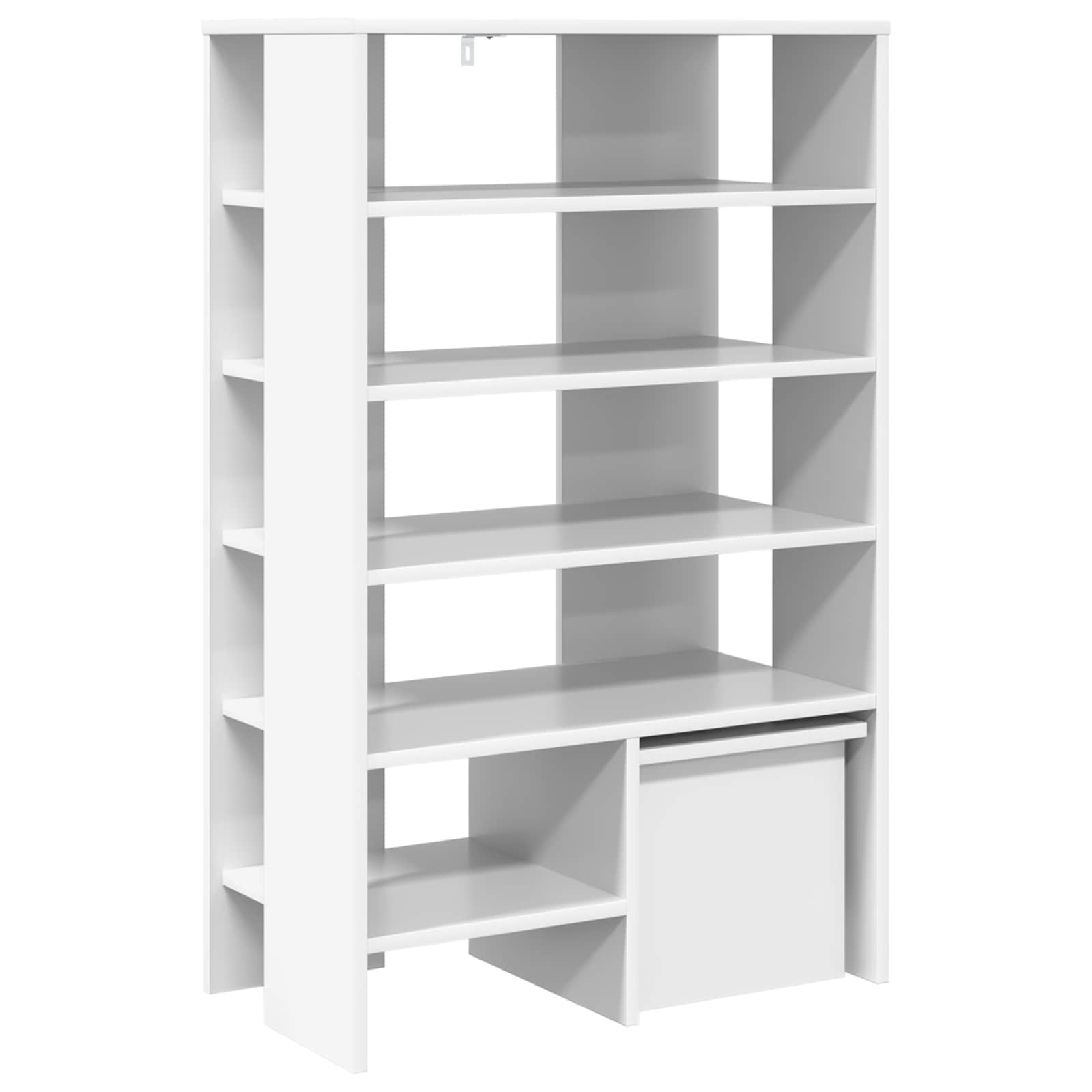 vidaXL Shoe Cabinet 2 pcs 62 x 35 x 100 cm Engineered Wood White 5