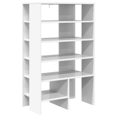 vidaXL Shoe Cabinet 2 pcs 62 x 35 x 100 cm Engineered Wood White 6