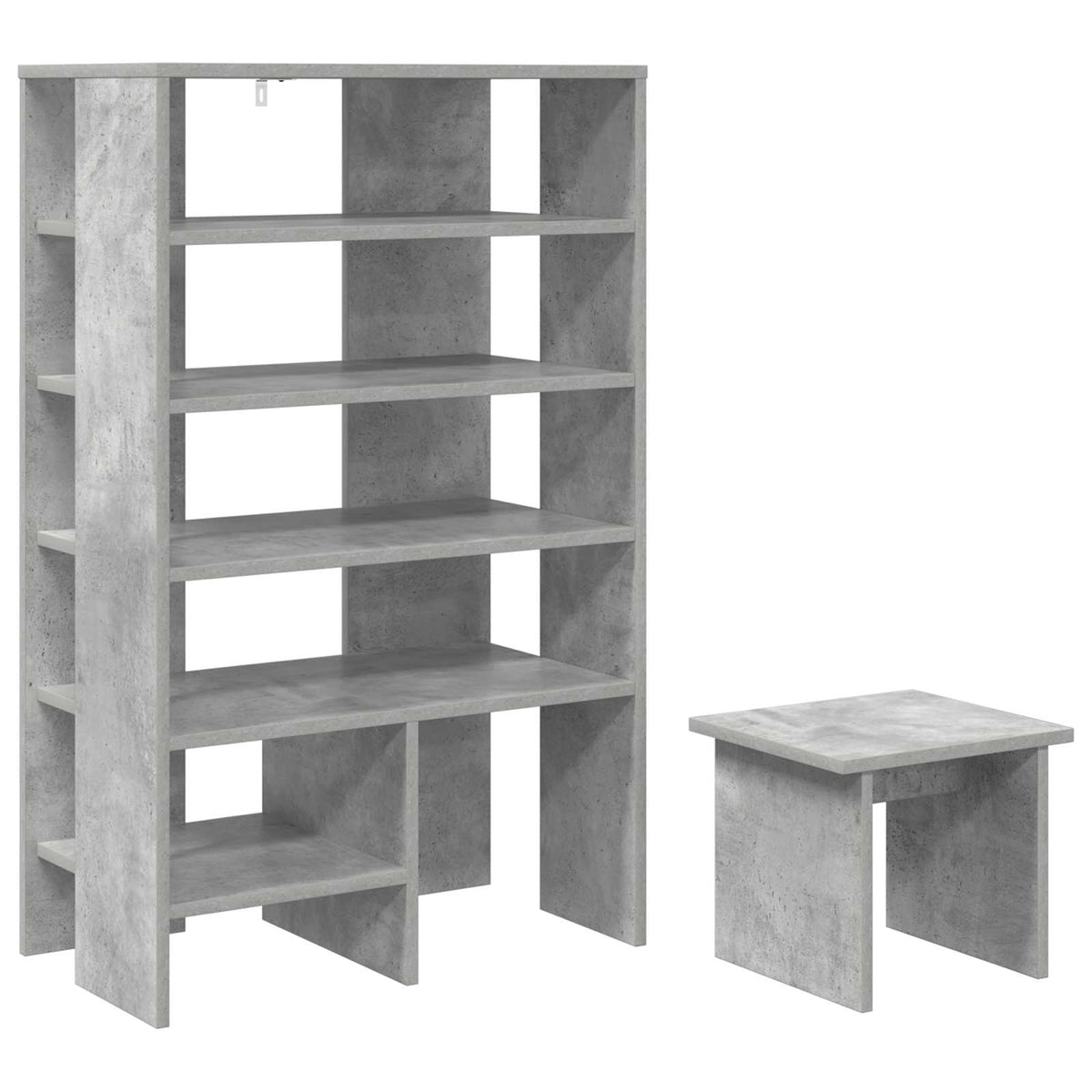 Shoe Cabinet 2 pcs 62 x 35 x 100 cm Engineered Wood Concrete grey