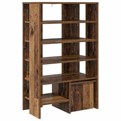 vidaXL Shoe Cabinet 2 pcs 62 x 35 x 100 cm Engineered Wood Old Wood 5