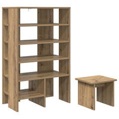 vidaXL Shoe Cabinet 2 pcs 62 x 35 x 100 cm Engineered Wood Artisan Oak 2