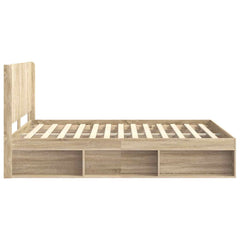 Bed Frame with Storage and Headboard 120 x 190 cm Sonoma oak