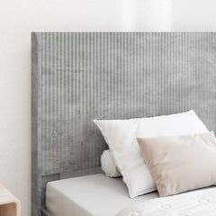 Bed Frame with Storage and Headboard Length 200 cm Concrete Grey 90 cm