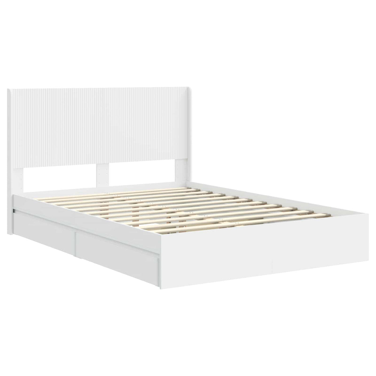 Bed Frame Storage Headboard Length White