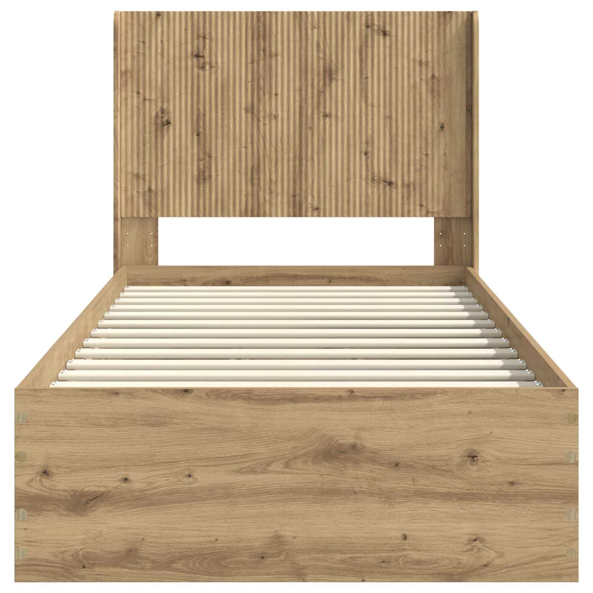 Bed Frame with Storage and Headboard Length 200 cm Artisan Oak 90 cm