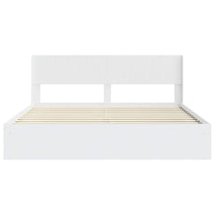 Bed Frame with Storage and Headboard 2 pcs Length 200 cm Width 200 cm White