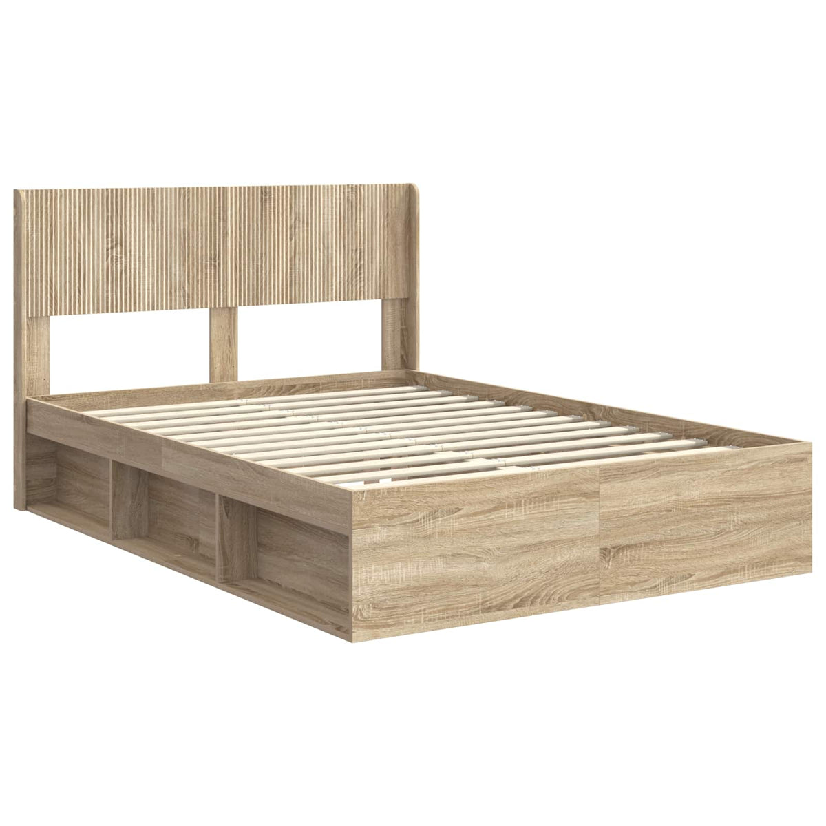 Bed Frame Storage Headboard Sonoma oak