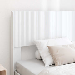 Bed Frame with Storage and Headboard 75 x 190 cm White