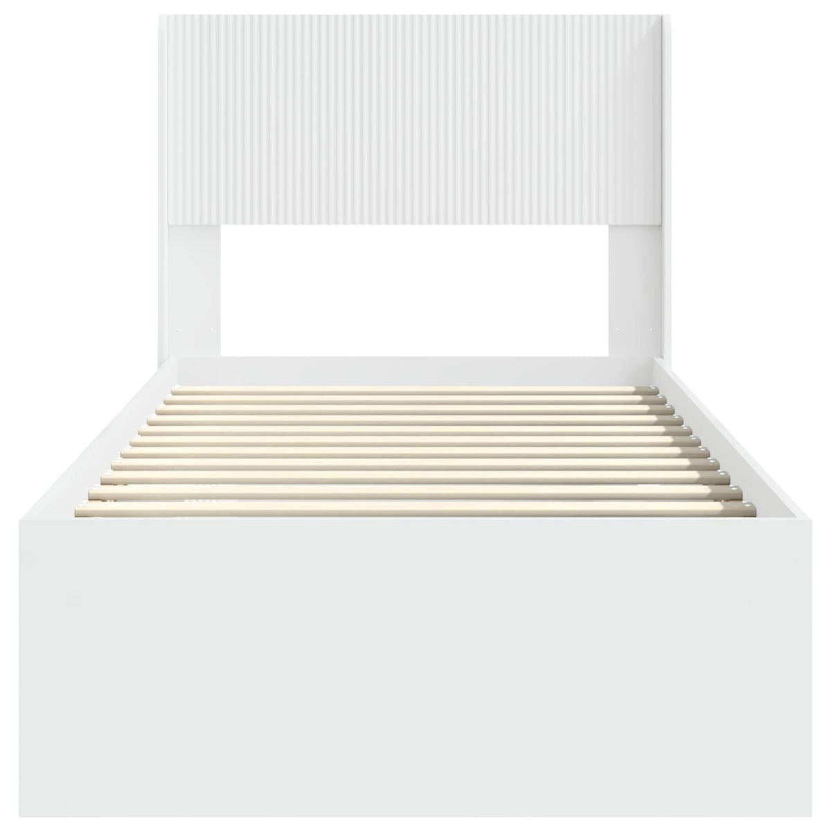 Bed Frame with Storage and Headboard 75 x 190 cm White