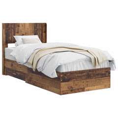 Bed Frame Storage Headboard Length Old wood