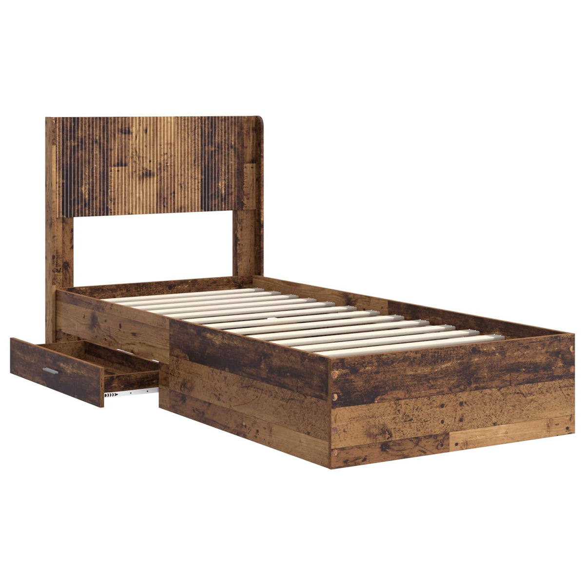 Bed Frame Storage Headboard Length Old wood