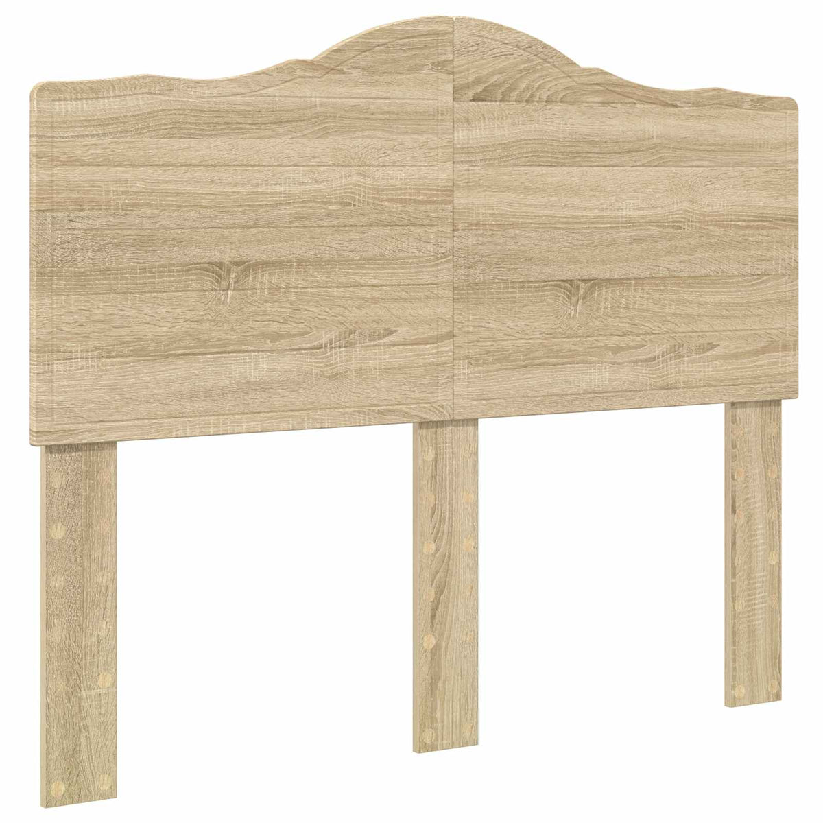 Bed Frame with Headboard 120 x 190 cm Solid Pine Wood Sonoma oak