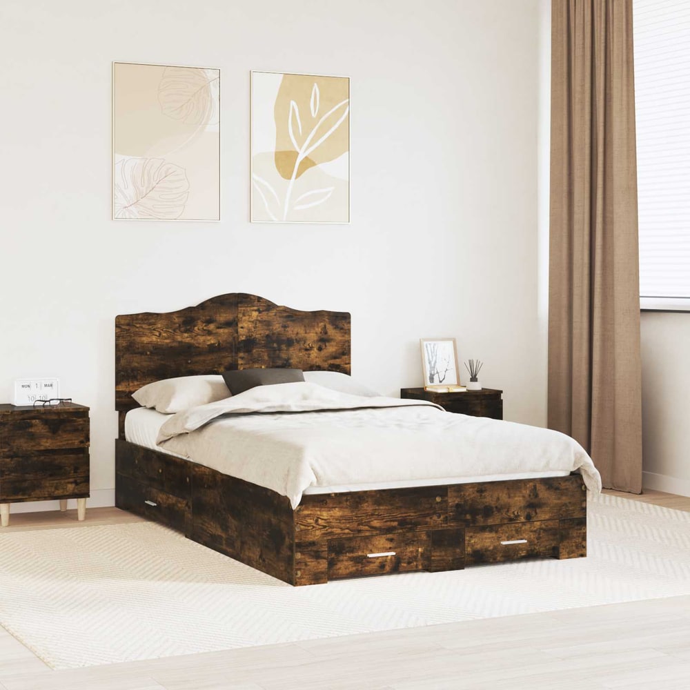 Bed Frame Engineered Wood Smoked oak