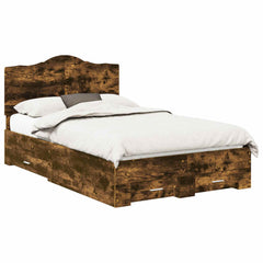 Bed Frame Engineered Wood Smoked Oak