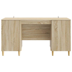 Desk with Shelf 142.5 x 50 x 75 cm Engineered Wood Sonoma oak