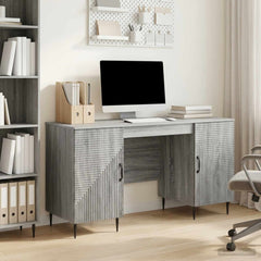 Desk 142.5 x 50 x 75 cm Engineered Wood Grey sonoma