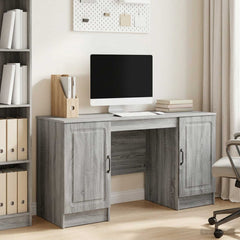 Desk 142.5 x 50 x 75 cm Engineered Wood Grey sonoma
