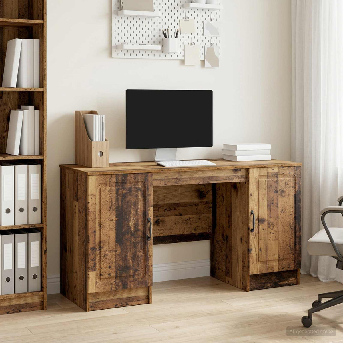 Desk 142.5 x 50 x 75 cm Engineered Wood Old wood