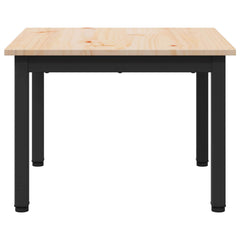 vidaXL Coffee Table Natural 50 x 50 x 36 cm Solid Pine Wood 6