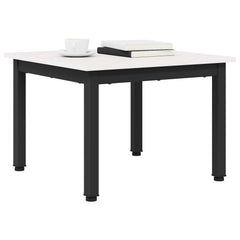 vidaXL Coffee Table White 50 x 50 x 36 cm Solid Pine Wood 3