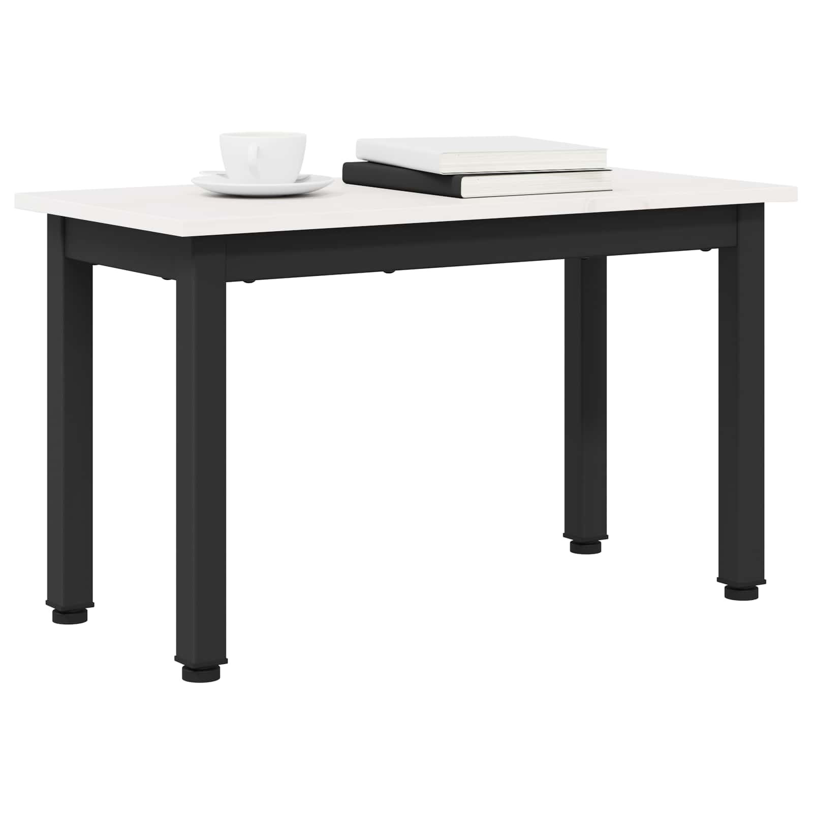 vidaXL Coffee Table White 60 x 30 x 36 cm Solid Pine Wood 3