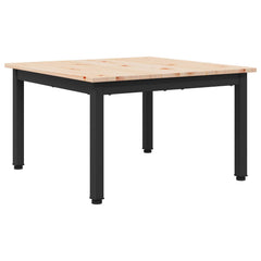 vidaXL Coffee Table Natural 60 x 60 x 36 cm Solid Pine Wood 2