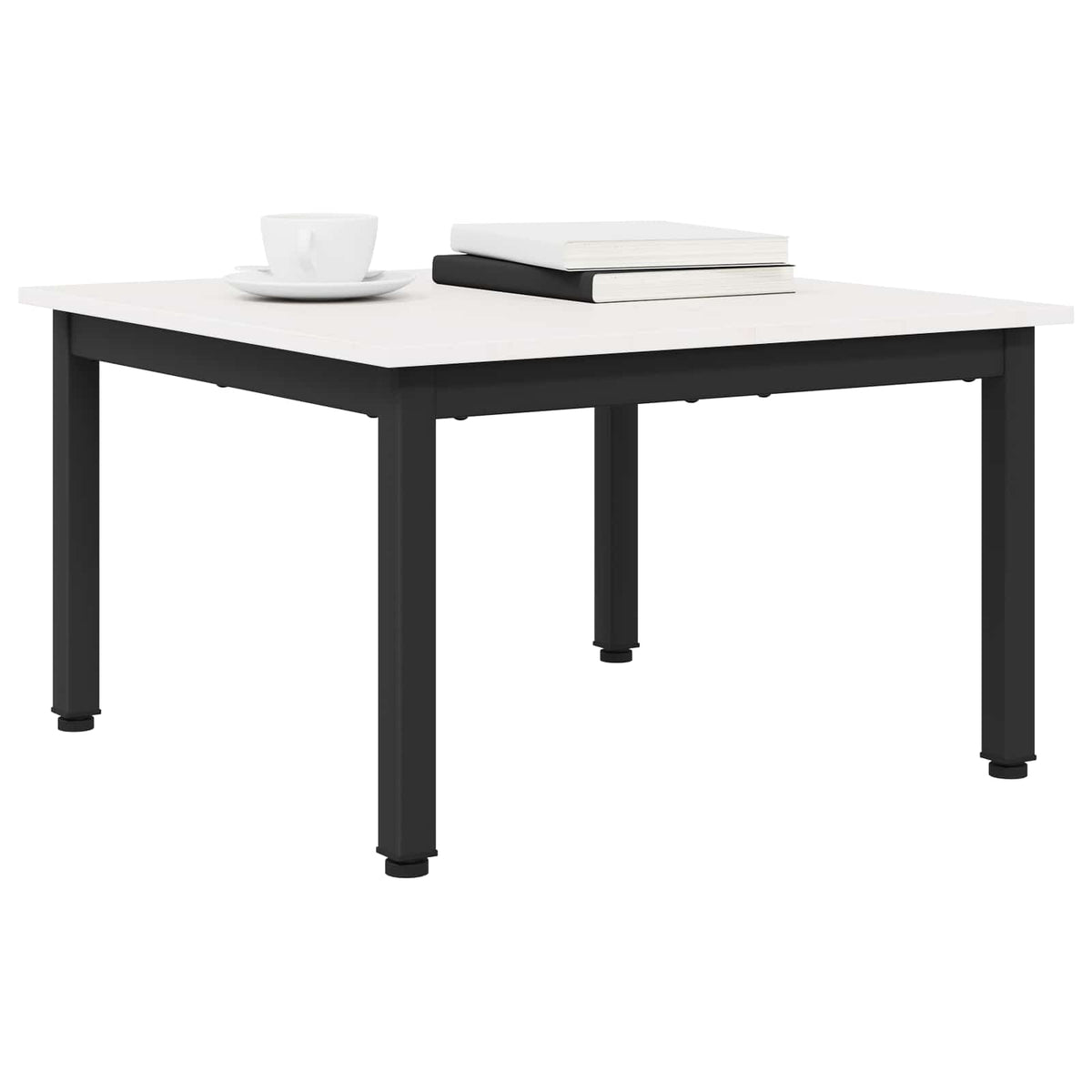 vidaXL Coffee Table White 60 x 60 x 36 cm Solid Pine Wood 3