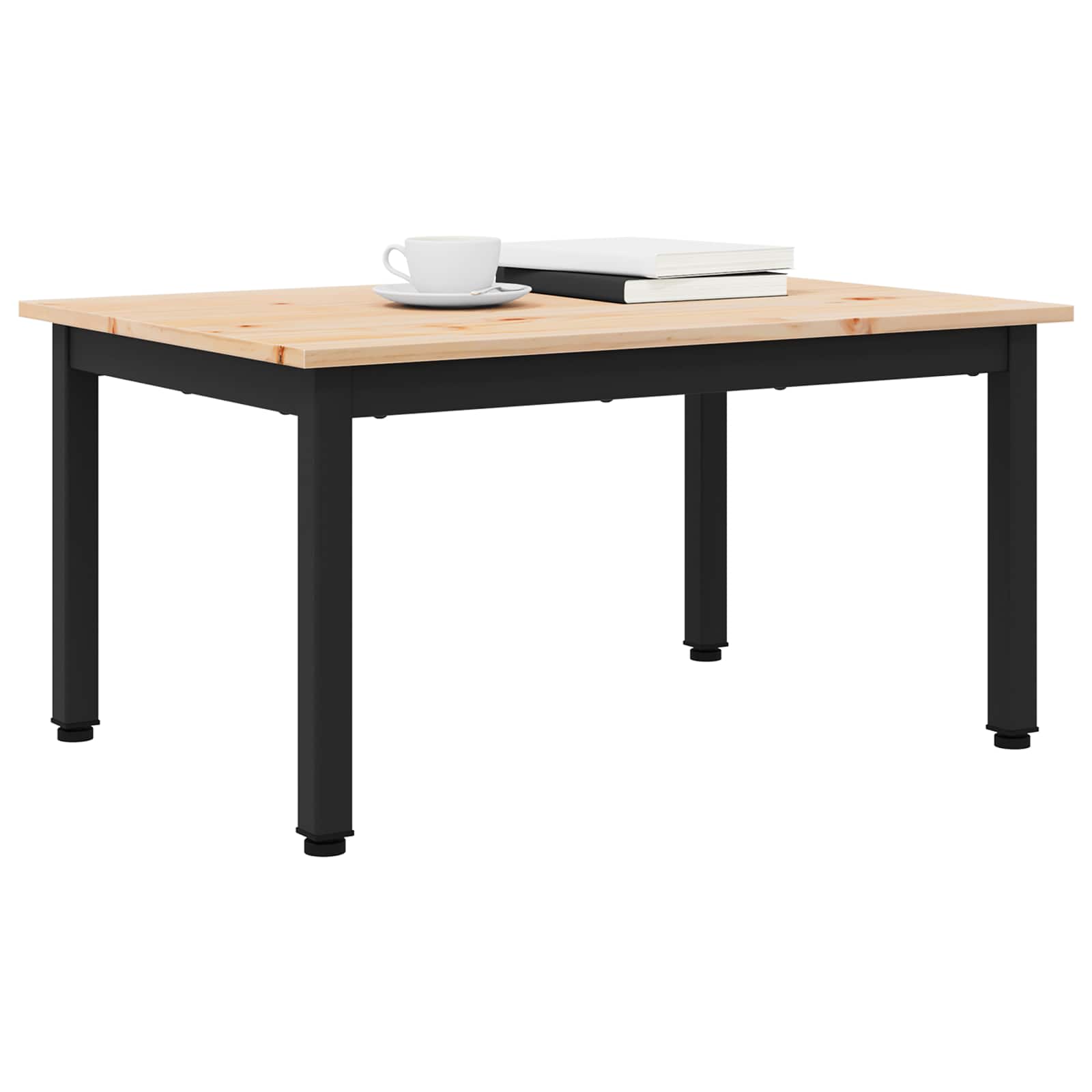 vidaXL Coffee Table Natural 70 x 50 x 36 cm Solid Pine Wood 3