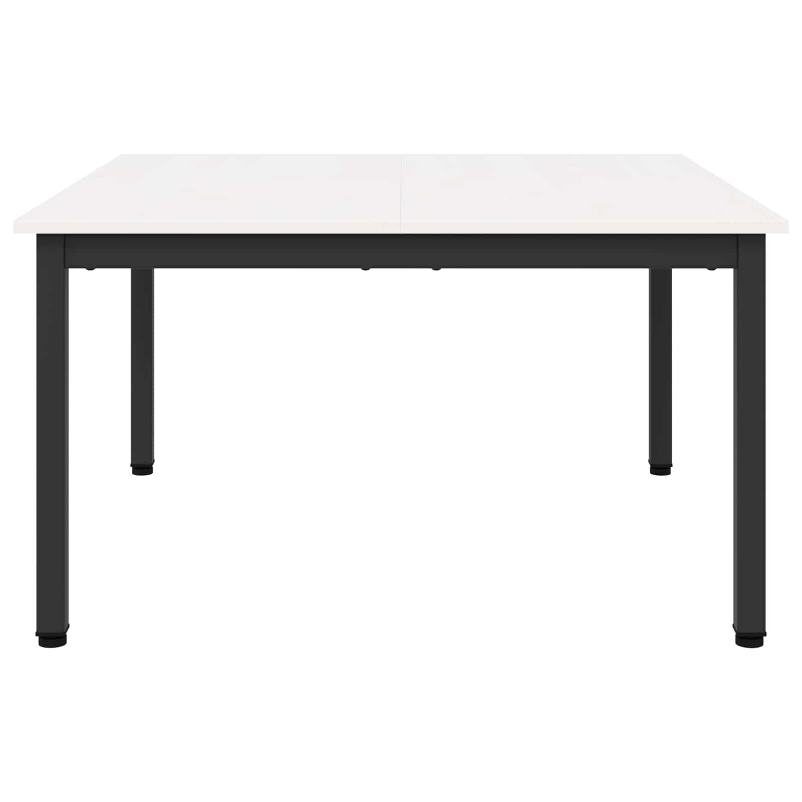 vidaXL Coffee Table White 80 x 80 x 45 cm Solid Pine Wood 5