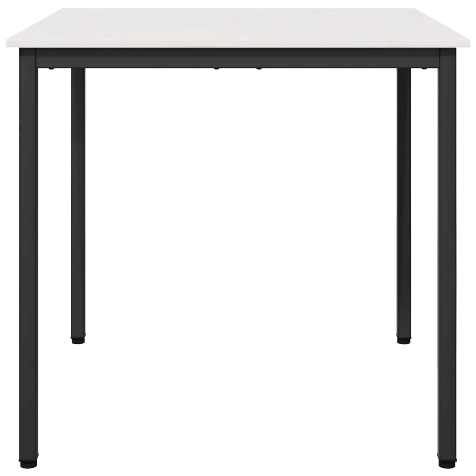 vidaXL Dining Table White 80 x 80 x 75 cm Solid Pine Wood 5