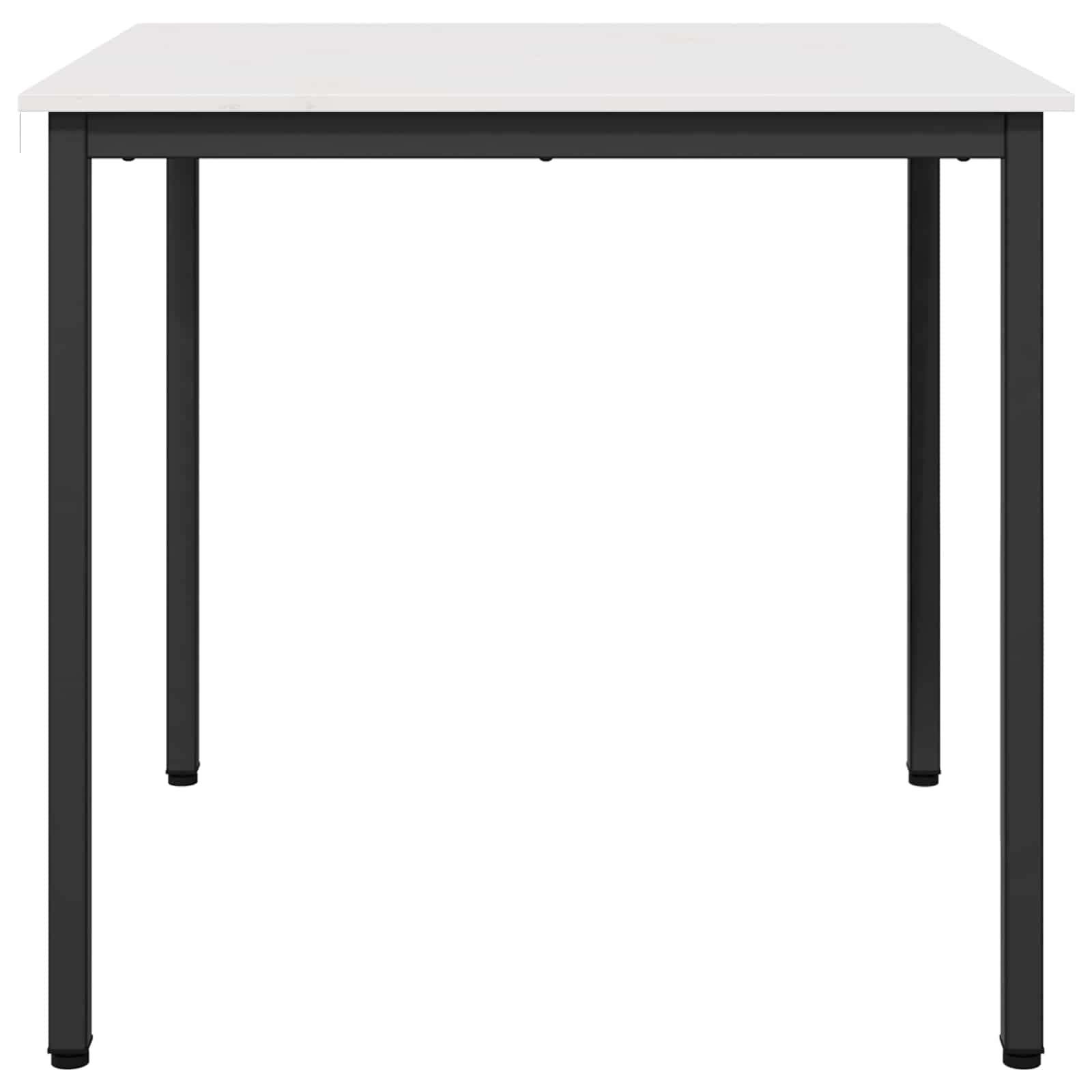 vidaXL Dining Table White 80 x 80 x 75 cm Solid Pine Wood 6