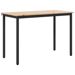 vidaXL Dining Table Natural 110 x 55 x 75 cm Solid Pine Wood 2