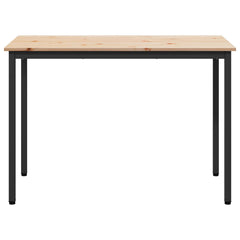 vidaXL Dining Table Natural 110 x 55 x 75 cm Solid Pine Wood 5