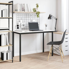 vidaXL Dining Table White 110 x 55 x 75 cm Solid Pine Wood 4