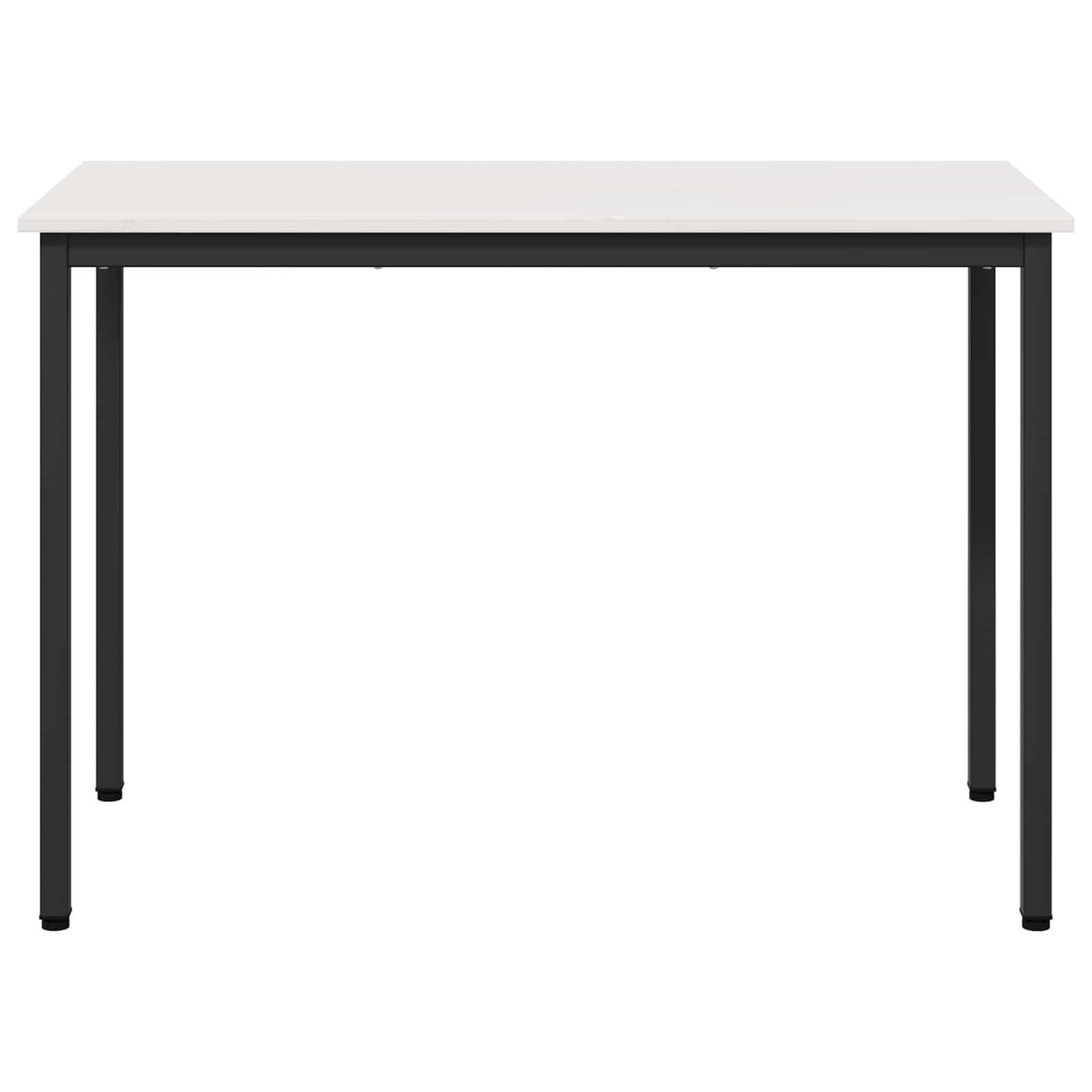 vidaXL Dining Table White 110 x 55 x 75 cm Solid Pine Wood 5