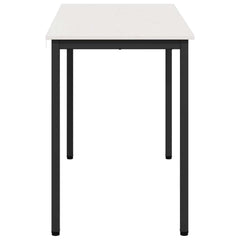 vidaXL Dining Table White 110 x 55 x 75 cm Solid Pine Wood 6