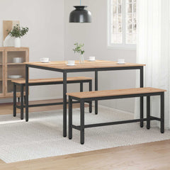 vidaXL Dining Table Natural 110 x 110 x 75 cm Solid Pine Wood 4