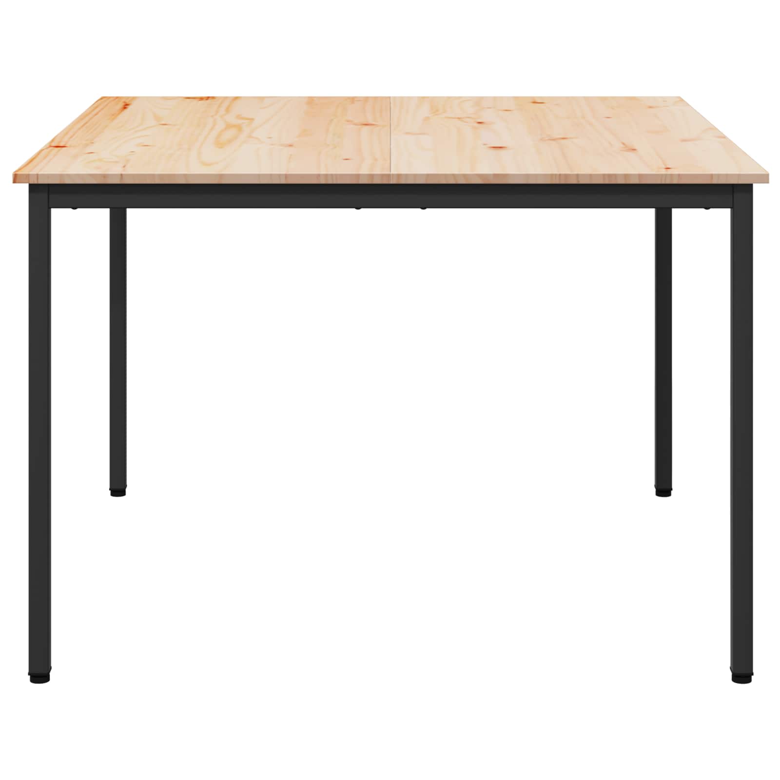 vidaXL Dining Table Natural 110 x 110 x 75 cm Solid Pine Wood 5