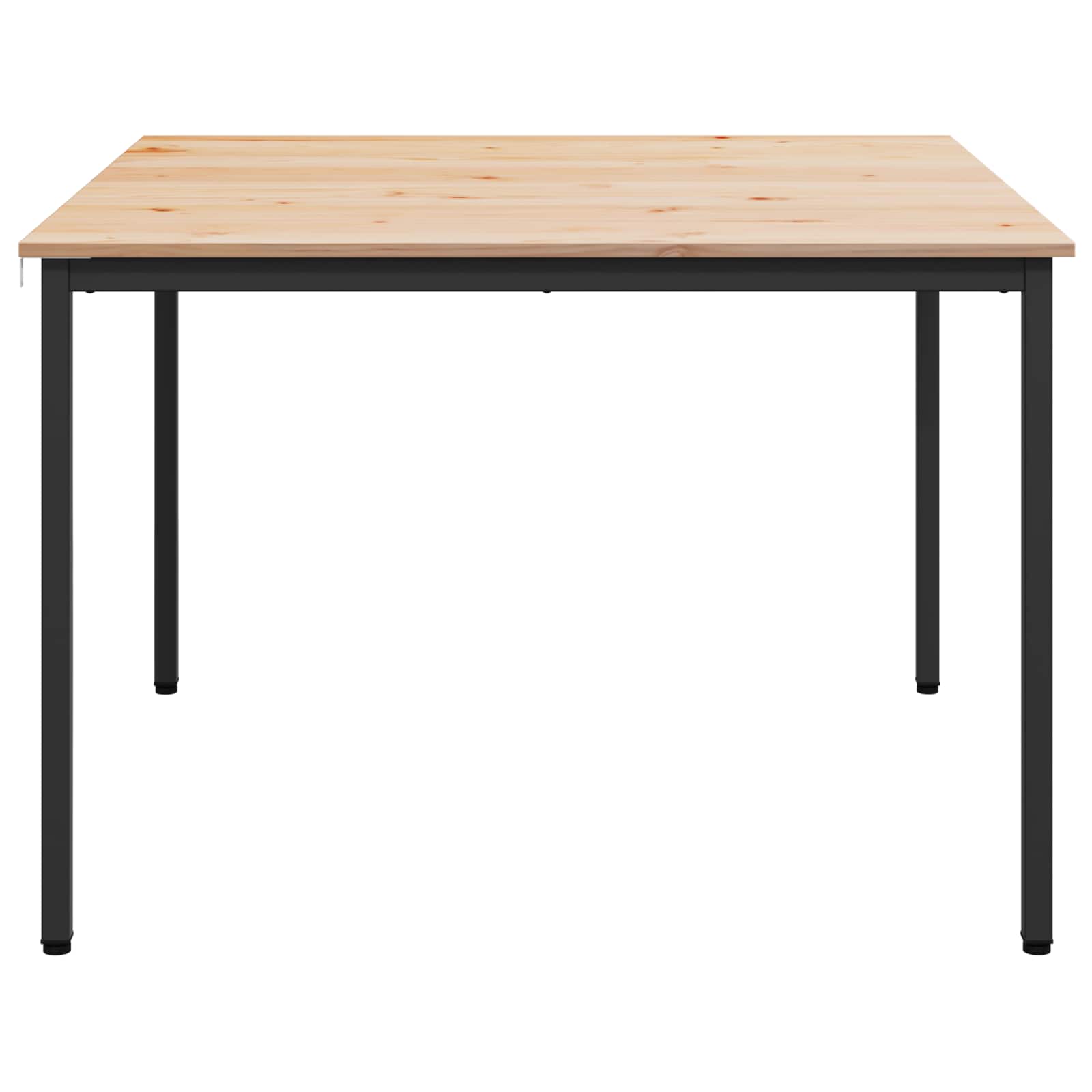 vidaXL Dining Table Natural 110 x 110 x 75 cm Solid Pine Wood 6