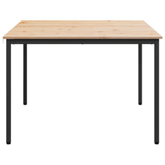 vidaXL Dining Table Natural 110 x 110 x 75 cm Solid Pine Wood 6