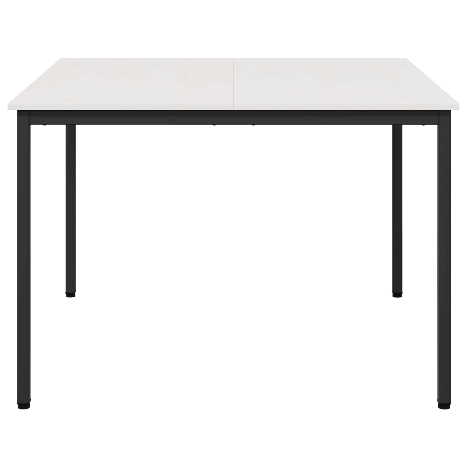 vidaXL Dining Table White 110 x 110 x 75 cm Solid Pine Wood 5