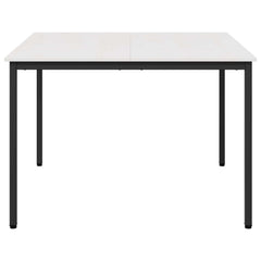 vidaXL Dining Table White 110 x 110 x 75 cm Solid Pine Wood 5