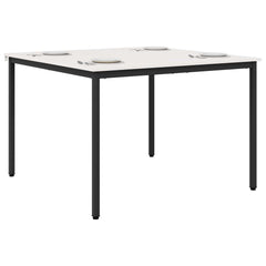 vidaXL Dining Table White 110 x 110 x 75 cm Solid Pine Wood 3