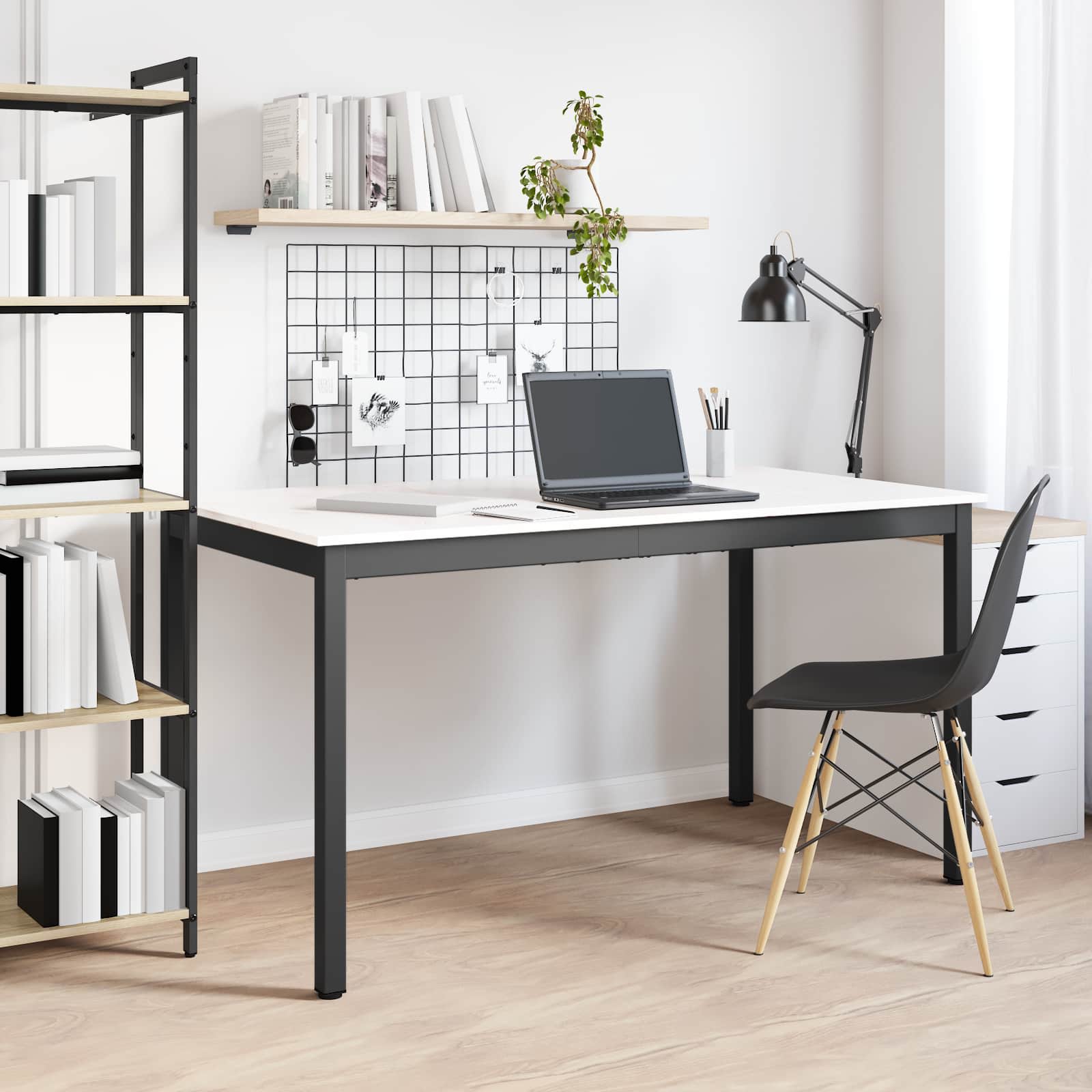vidaXL Dining Table White 140 x 80 x 75 cm Solid Pine Wood 4