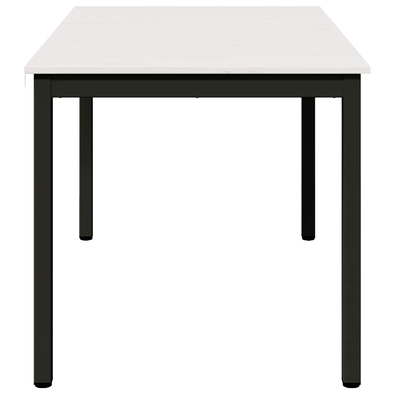 vidaXL Dining Table White 140 x 80 x 75 cm Solid Pine Wood 6