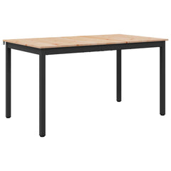 vidaXL Dining Table Natural 150 x 90 x 75 cm Solid Pine Wood 2