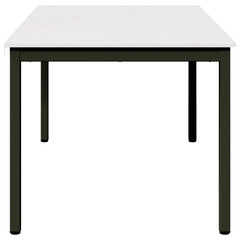 vidaXL Dining Table White 150 x 90 x 75 cm Solid Pine Wood 6