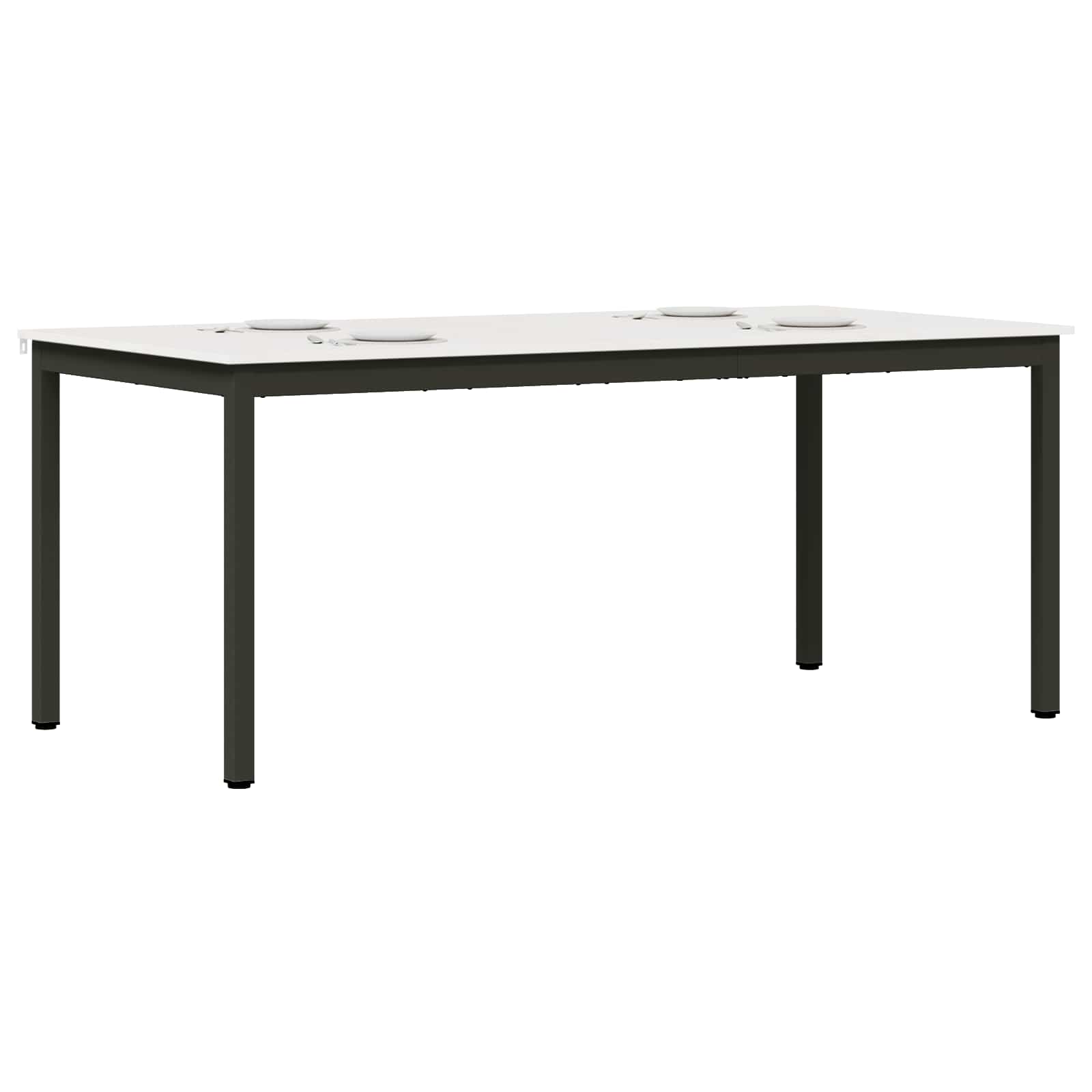 vidaXL Dining Table White 180 x 90 x 75 cm Solid Pine Wood 3