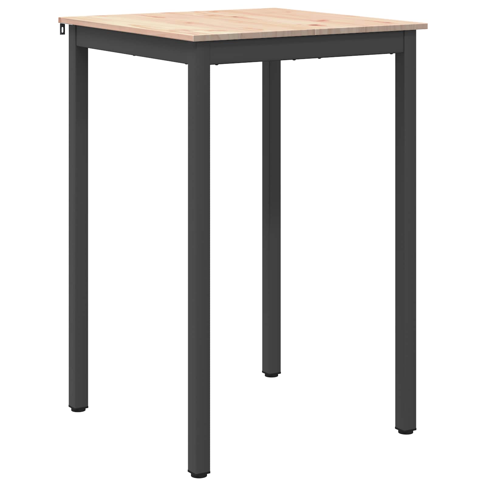 vidaXL Bar Table 70 x 70 x 105 cm Solid Pine Wood Natural Square 2