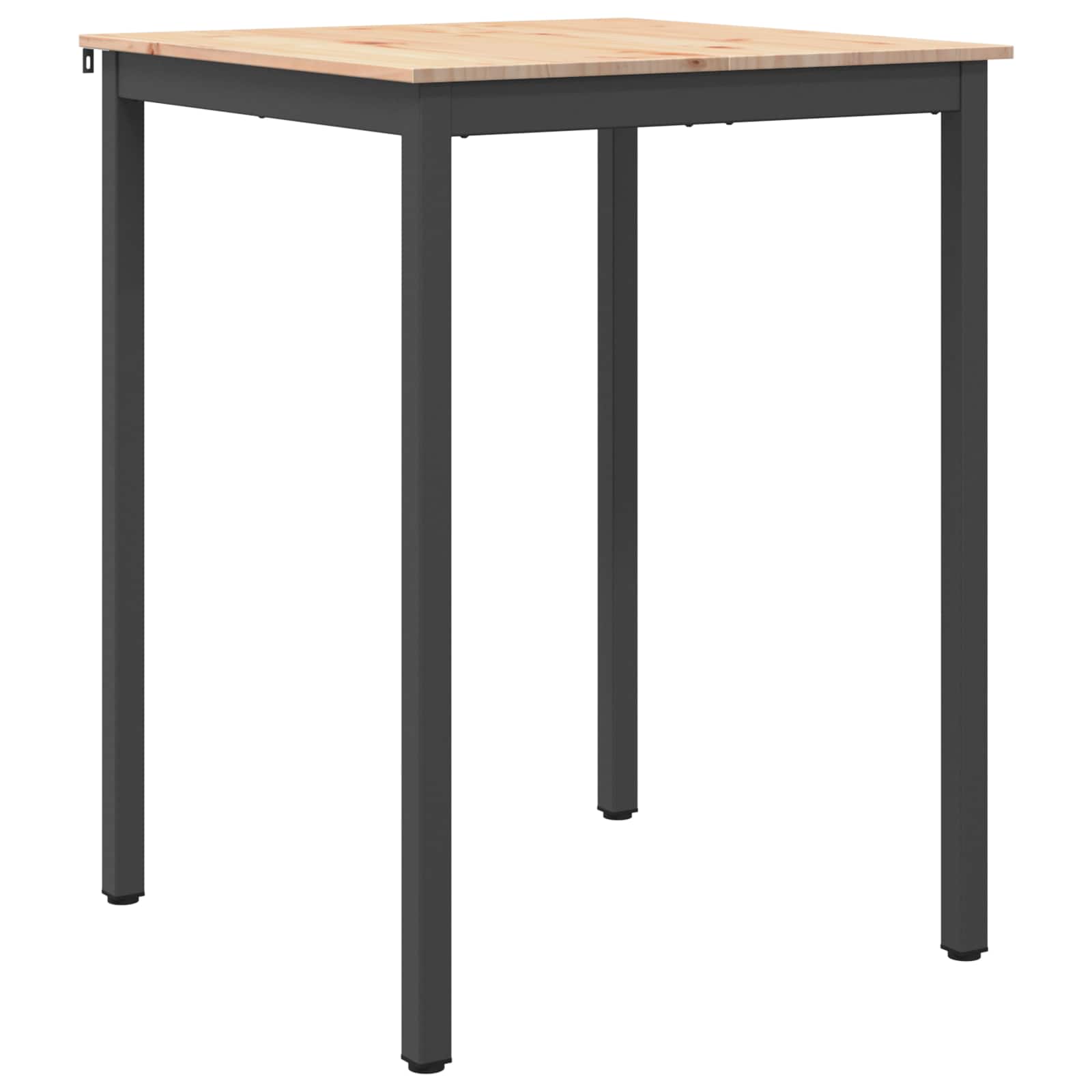 vidaXL Bar Table 80 x 80 x 105 cm Solid Pine Wood Natural Square 2